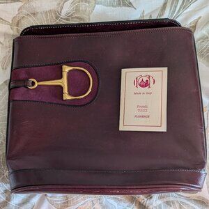 Super shiny Italian Leather Purse with COA Made in Florence, Italy
